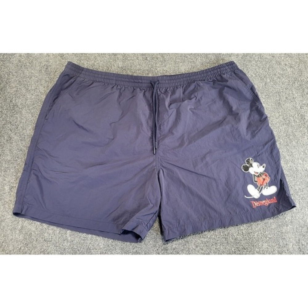 Walt Disney World Mickey Mouse Shorts Men's XXX-Large Navy Blue Nylon Y2K EUC
